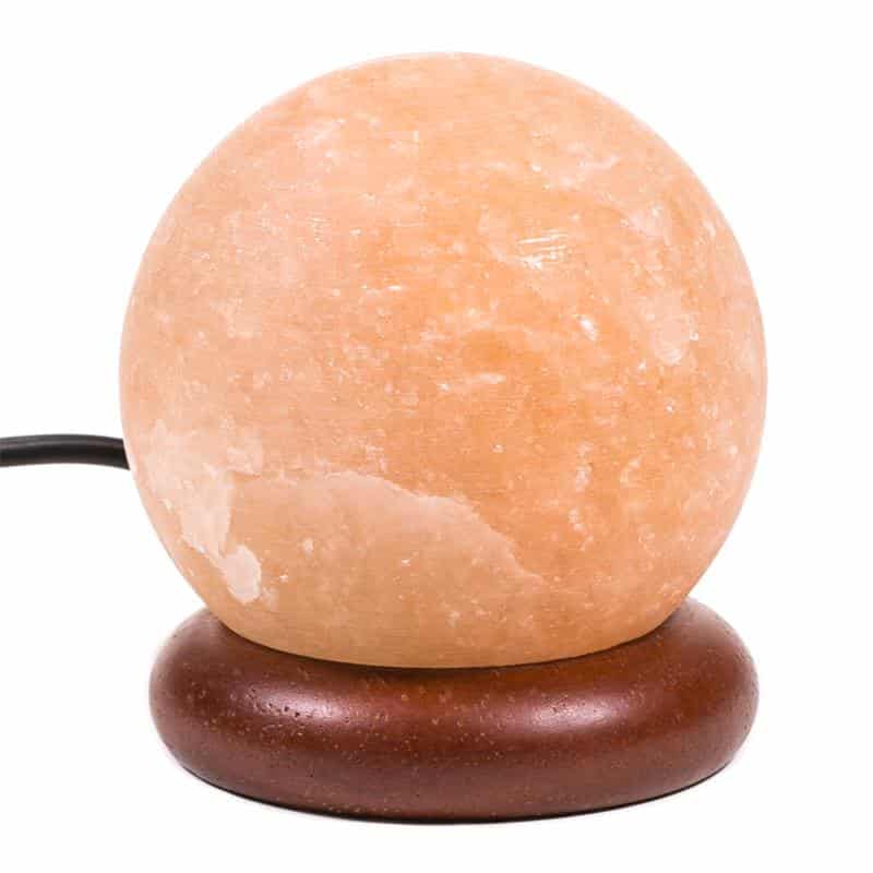 Lámpara de Sal del Himalaya USB Esfera Naranja (aprox. 450 gramos) 9 cm