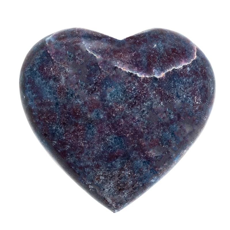 Piedra en Forma de Corazón de Rubí y Cianita