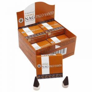 Conos de incienso Golden Nag Palo Santo (12 paquetes de 10 conos)