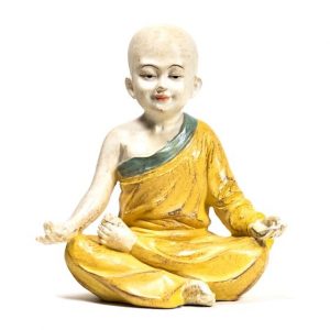 Estatua Monje del Yoga Ohm Naranja