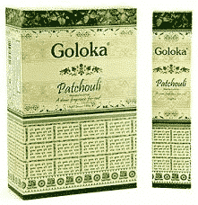 Incienso de pachuli Goloka (12 paquetes)