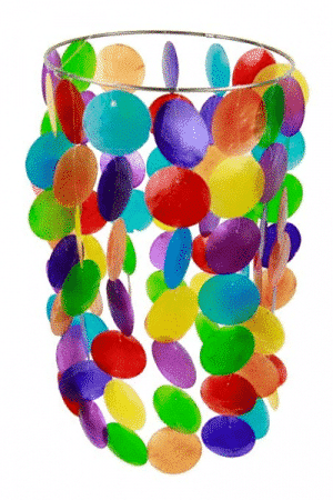 Móvil de Viento Chakra Concha de Capiz Multicolor Grande