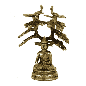 Buda Shakyamuni bajo el árbol Bodhi (14 cm)