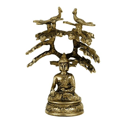 Buda Shakyamuni bajo el árbol Bodhi (14 cm)