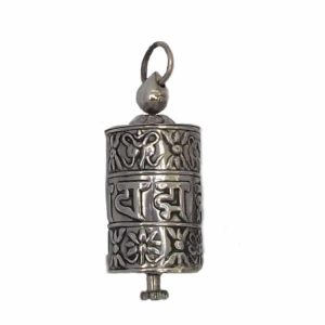 Colgante de plata Molino de Oración Tibetano - 35 x 13 mm