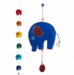 Decoración para Ventanas 6 Elefantes Multicolor
