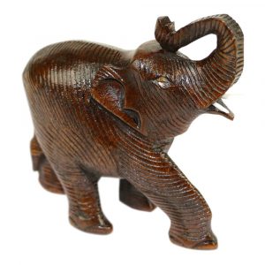 Elefante de Madera Marrón (12 x 10 x 4 cm)