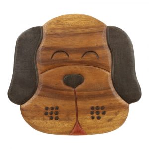 Taburete Perro (madera de acacia) para niños
