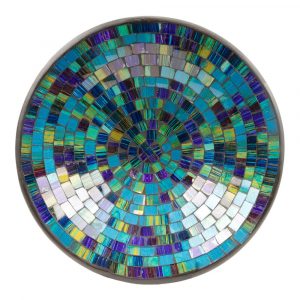Cuenco de Mosaico Azul Oscuro - Verde (38 x 38 x 10 cm)