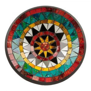 Cuenco con diseño de estrella de mosaico (27,5 x 27,5 x 7 cm)