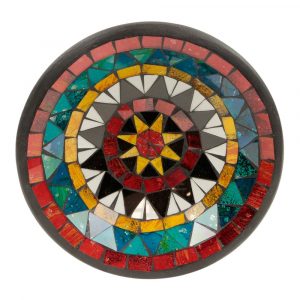 Cuenco con diseño de estrella de mosaico (20,5 x 20,5 x 6 cm)