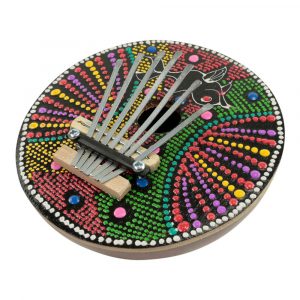 Karimba o Piano de Pulgar de Coco Redondo Multicolor