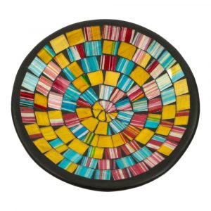Tazón de mosaico de color arco iris S