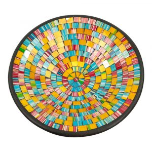 Tazón de mosaico de color arco iris XL