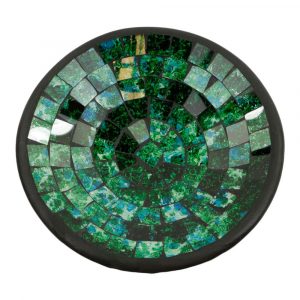 Cuenco Mosaico Verde-Blanco (21 cm)
