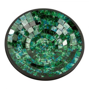 Cuenco Mosaico Verde-Blanco (28 cm)