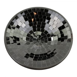 Cuenco Mosaico Negro Brillante (28 cm)