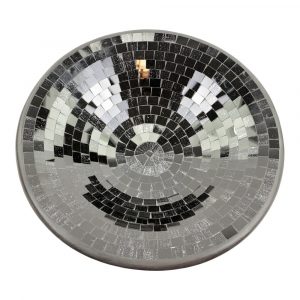 Cuenco Mosaico Negro Brillante (37 cm)
