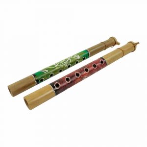 Flauta de Bambú con Geco o Tortuga (surtido)