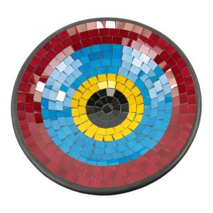 Cuenco Mosaico Rojo/Azul/Amarillo (38 x 38 x 8 cm)