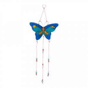 Decoración Colgante Mariposa Azul (32 x 12 x 1 cm)