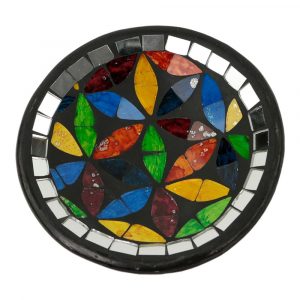 Cuenco Mosaico Multicolor y Piezas de Espejo (15 cm)