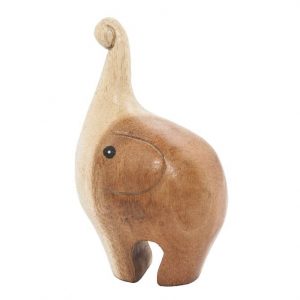 Elefante de madera de acacia (15 cm)