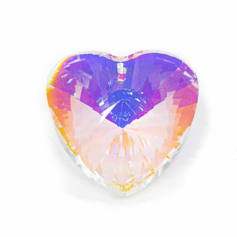 Cristal Arco Iris en forma de Corazón - Madreperla (40 mm)