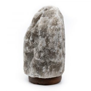 Lámpara de sal del Himalaya Gris (1-2 kg) aprox. 15 x 11 x 9 cm