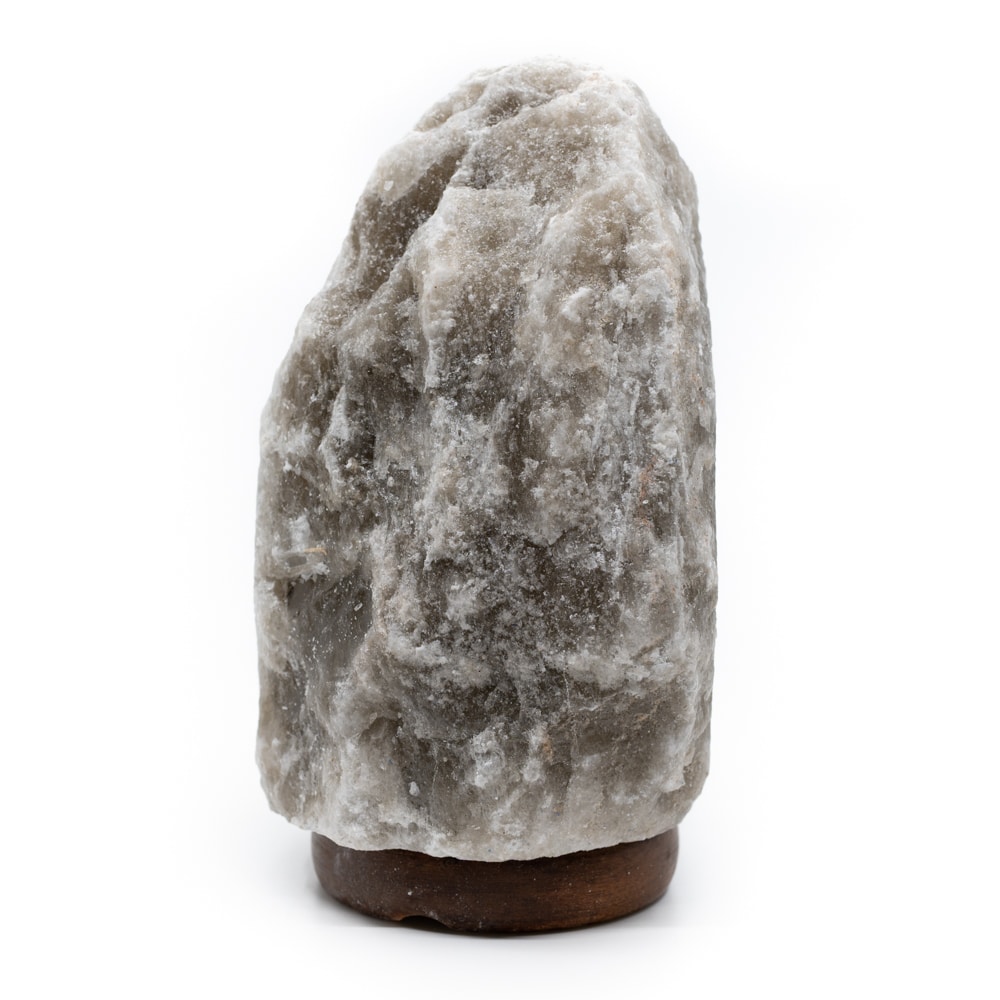 Lámpara de sal del Himalaya Gris (1-2 kg) aprox. 15 x 11 x 9 cm