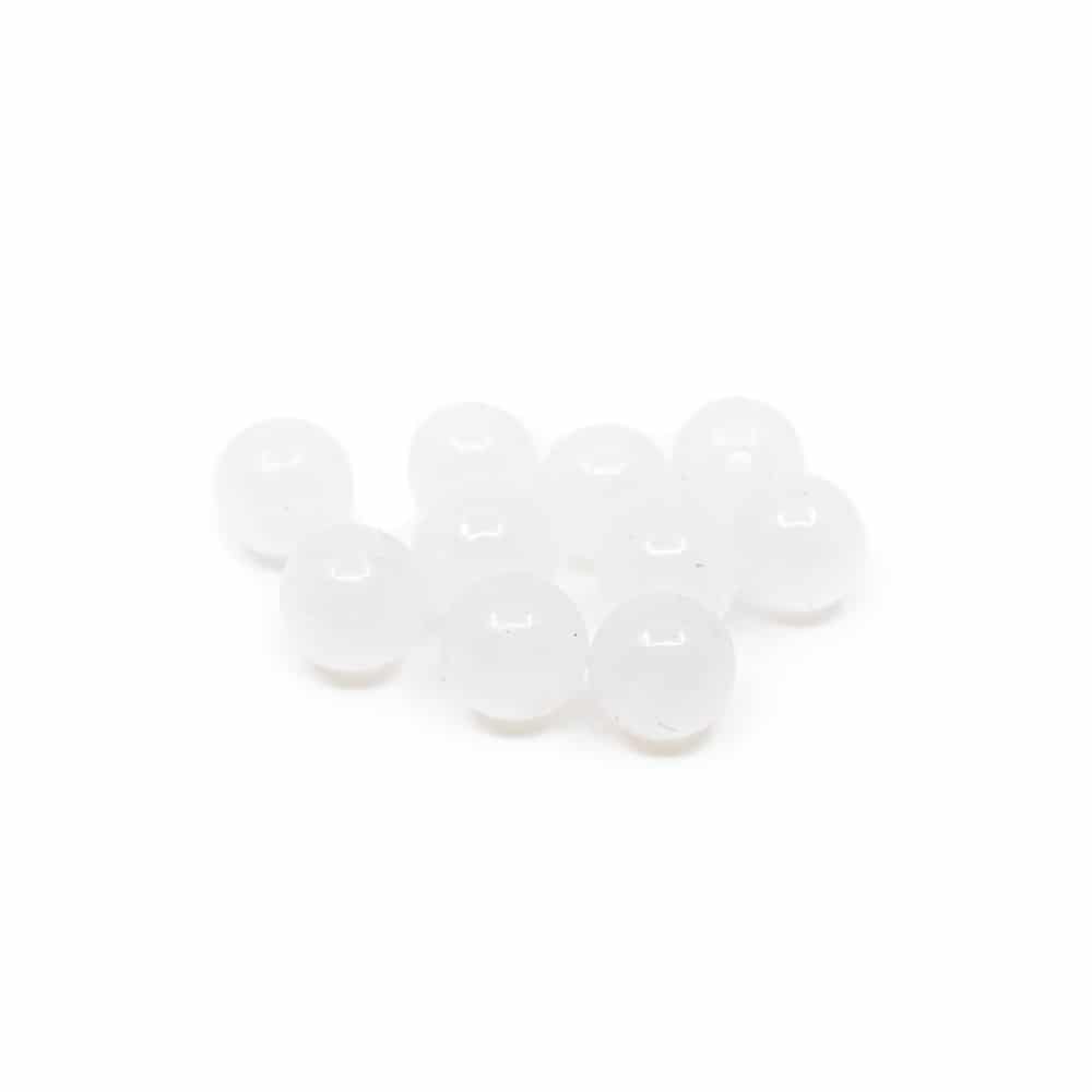 Piedras Sueltas de Jade Blanco - 10 piezas (6 mm)