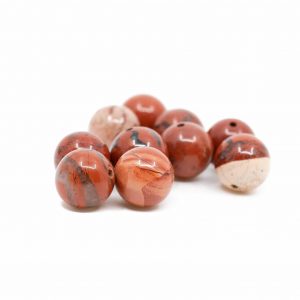 Piedras Sueltas de Jaspe Rojo - 10 piezas (10 mm)