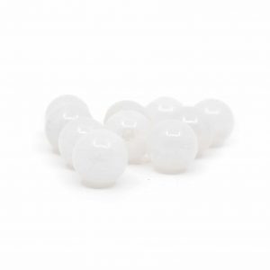 Cuentas Sueltas de Jade Blanco - 10 piezas (10 mm)
