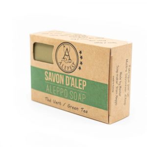 Jabón de Alepo Té Verde - Aceite de laurel al 8% - 100 gramos
