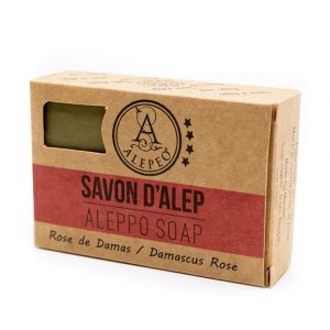 Jabón de Alepo Rosa de Damasco - 8% aceite de laurel - 100 gramos