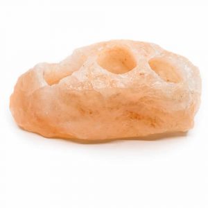 Portavelas Piedra de Sal Naranja (2,5 - 3kg) aprox. 21 x 9 x 8 cm
