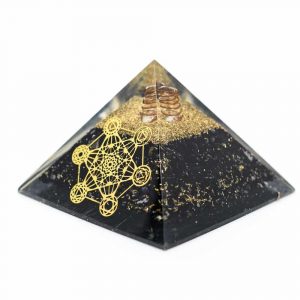 Pirámide de Orgonita Turmalina Negra - Metatrón - (70 mm)