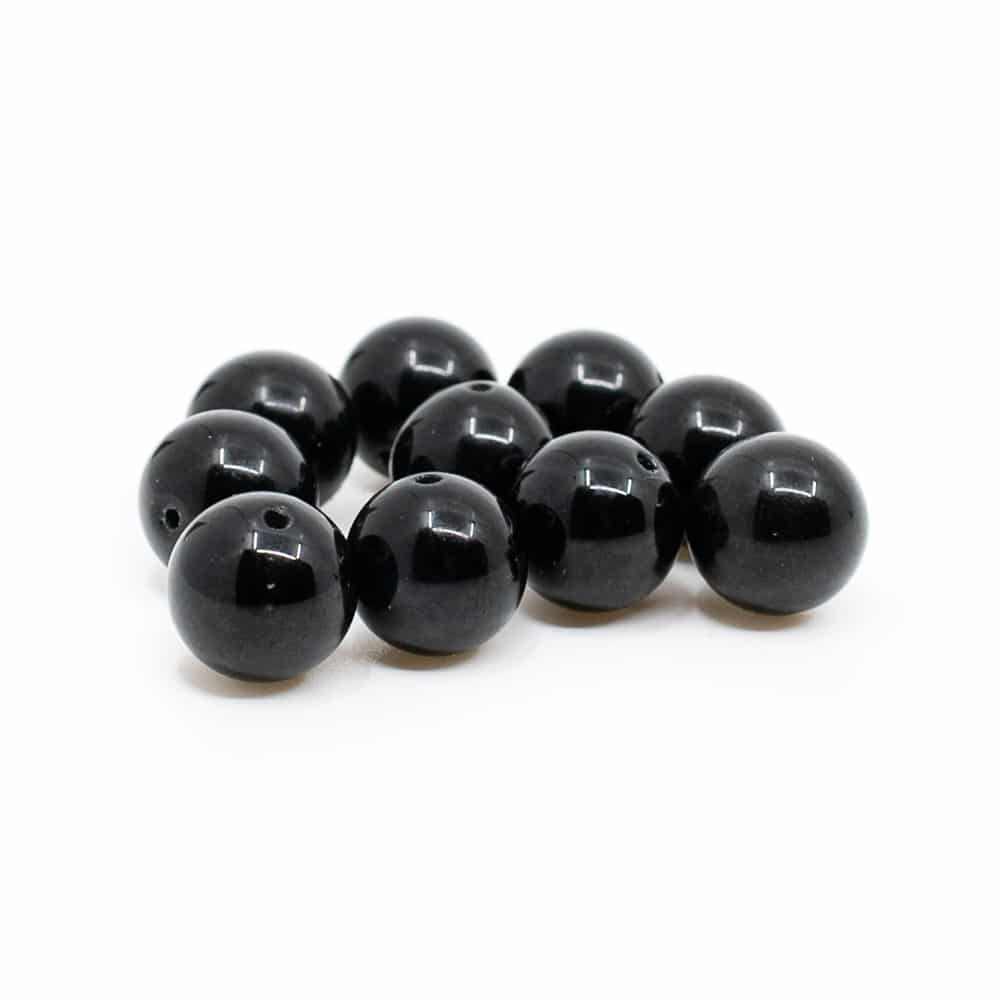 Piedras Sueltas de Ónix Negro - 10 piezas (10 mm)