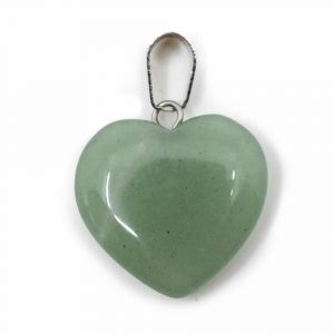 Colgante de Aventurina verde en forma de corazón (20 mm)