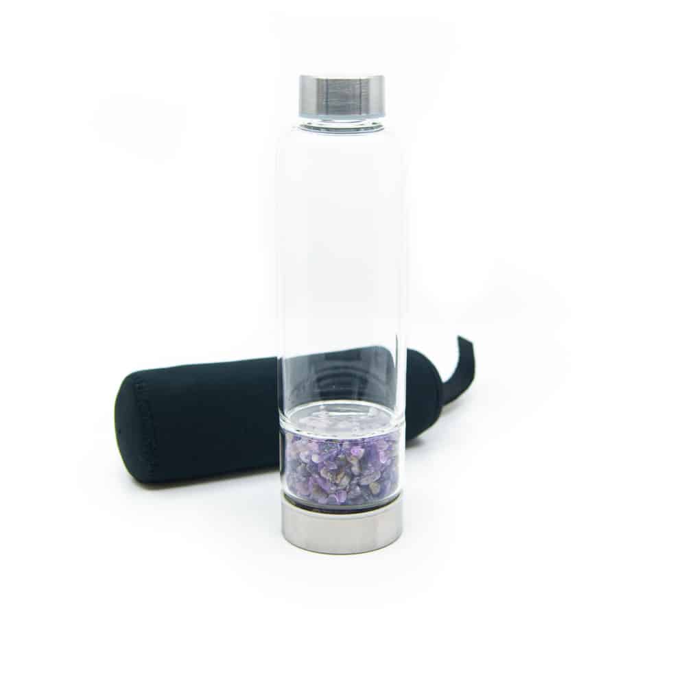 Botella de Agua Spiru con Gemas Amatista - 400 ml