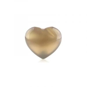 Piedra Preciosa en forma de corazón de Ágata Gris (25 mm)