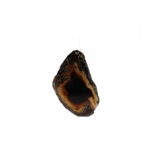 Colgante de Ventana Ágata Negra (10-13 cm)