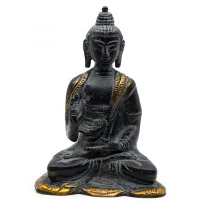 Estatua de Buda Acabado Antiguo - Latón - Enseñanza (12 cm)