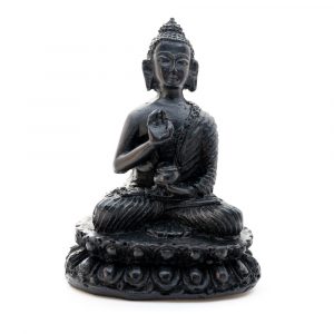 Estatua de Buda - Acabado negro - Enseñanza (10 cm)