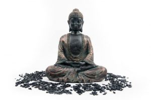 Estatua de Buda japonés Meditación en poliresina - 19 x 12 x 24 cm