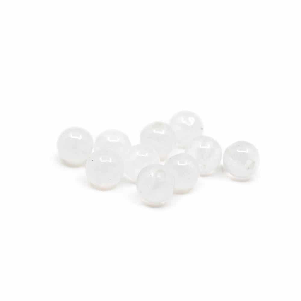 Cuentas Sueltas de Jade Blanco - 10 piezas (4 mm)