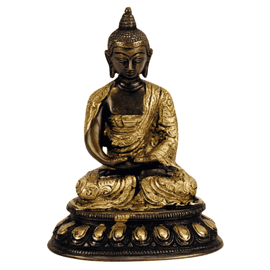 Estatua de Buda japonés de latón Amithaba - 15 cm