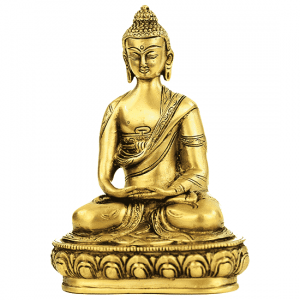 Estatua de Buda japonesa de latón Amithaba - 20 cm