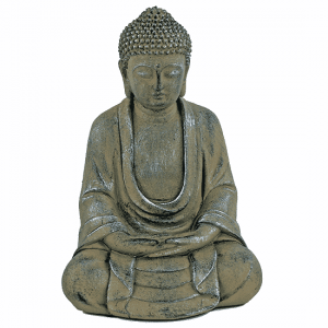 Estatua de Buda japonés de poliresina Amithaba - 16 x 13 x 24 cm