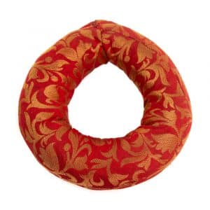 Cojín Redondo para Cuenco Tibetano - Rojo (15 x 4 cm)